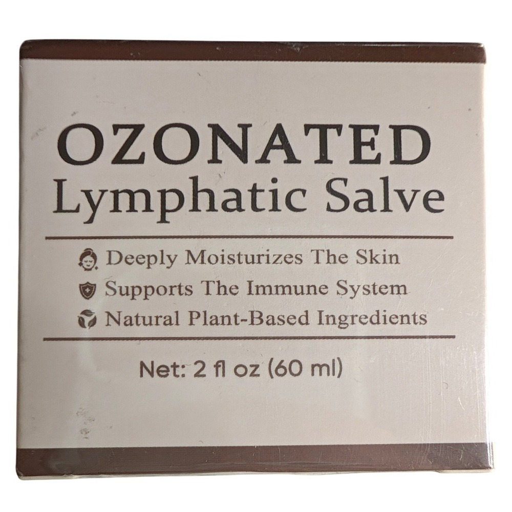 Ozonated Lymphatic Salve 2oz Natural Plant Based Skin Support Balm NIB